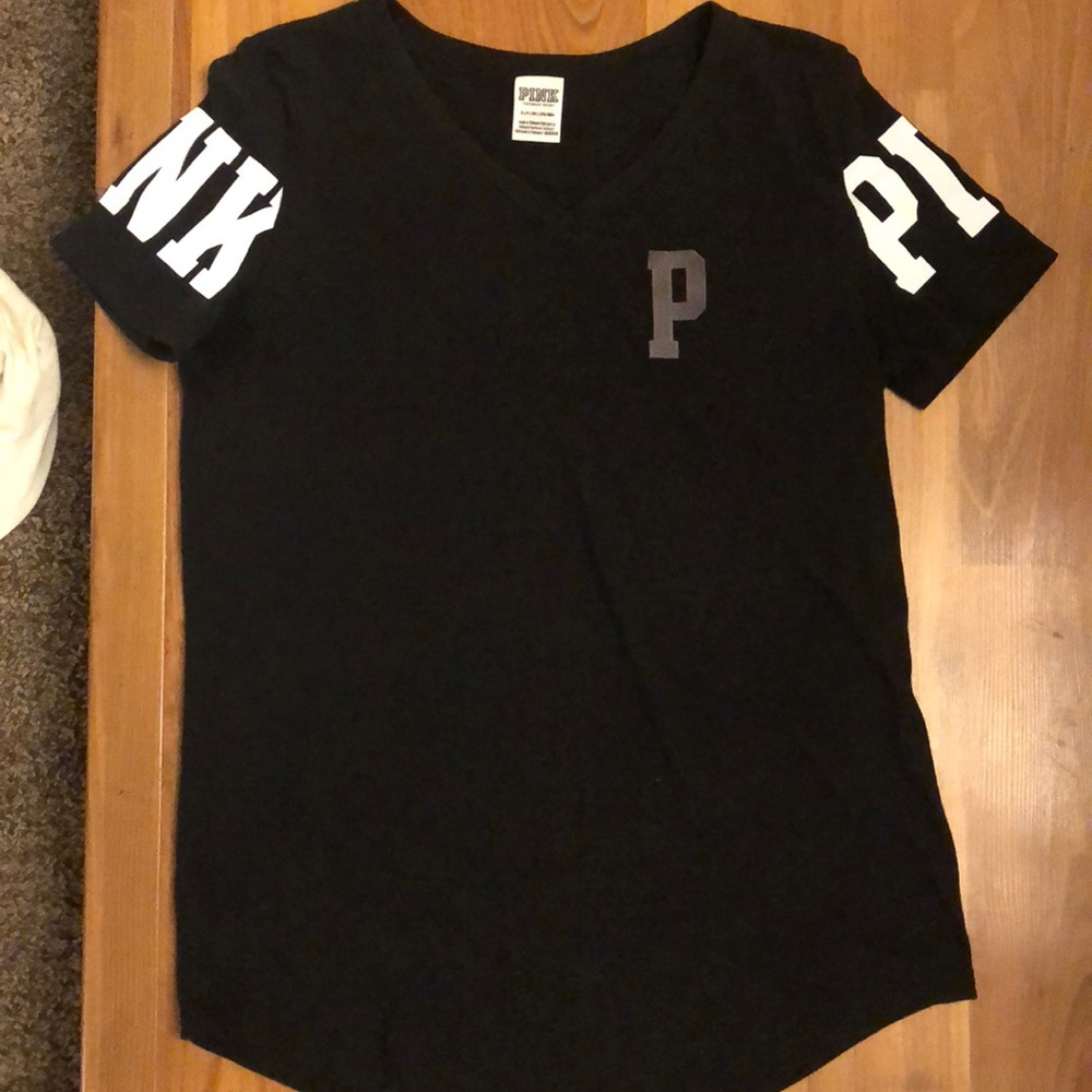 Pink v-neck shirt